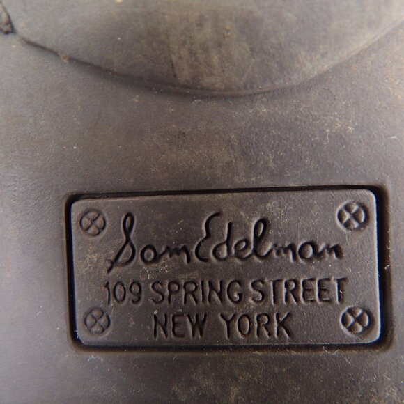 Sam Edelman Size 7 Penny2 Whiskey Leather Wide Calf Brown Tall Riding Boot - Picture 10 of 14